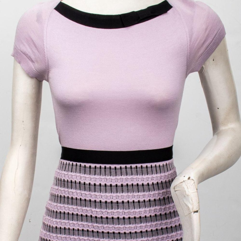 RedValentino Cotton-Blend Purple Dress